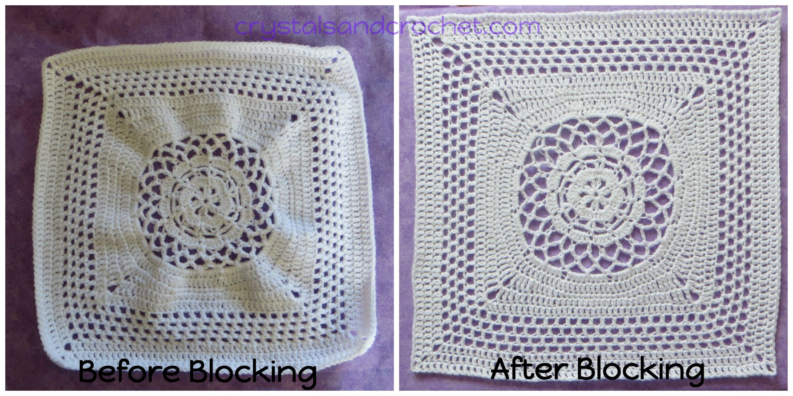 Blocking acrylic crochet blankets - Crafternoon Treats