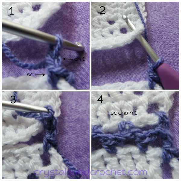 Single Crochet and Chain Join - Crystals & Crochet